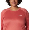 image:imageColumbia Womens Tidal Tee II Long Sleeve HoodieRed Spark HeatherWhite Logo