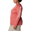 image:imageColumbia Womens Tidal Tee II Long Sleeve HoodieRed Spark HeatherWhite Logo