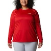 image:imageColumbia Womens Tidal Tee II Long Sleeve HoodieRed SparkWhite Logo