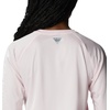 image:imageColumbia Womens Tidal Tee II Long Sleeve HoodieSatin Pink HeatherWhite Logo