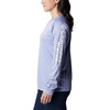 image:imageColumbia Womens Tidal Tee II Long Sleeve HoodieSerenity HeatherWhite Logo