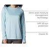 image:imageColumbia Womens Tidal Tee II Long Sleeve HoodieSpring Blue HeatherWhite Logo