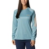 image:imageColumbia Womens Tidal Tee II Long Sleeve HoodieStorm HeatherBright Nectar