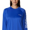 image:imageColumbia Womens Tidal Tee II Long Sleeve HoodieTanzaniteWhite Logo