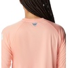 image:imageColumbia Womens Tidal Tee II Long Sleeve HoodieTiki Pink HeatherWhite Logo
