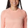 image:imageColumbia Womens Tidal Tee II Long Sleeve HoodieTiki Pink HeatherWhite Logo