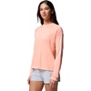 image:imageColumbia Womens Tidal Tee II Long Sleeve HoodieTiki PinkWhite Logo