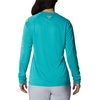 image:imageColumbia Womens Tidal Tee II Long Sleeve HoodieTropic Water HeatherLime Glow Logo