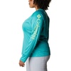 image:imageColumbia Womens Tidal Tee II Long Sleeve HoodieTropic Water HeatherLime Glow Logo