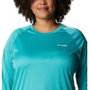 image:imageColumbia Womens Tidal Tee II Long Sleeve HoodieTropic Water HeatherLime Glow Logo