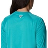 image:imageColumbia Womens Tidal Tee II Long Sleeve HoodieTropic Water HeatherLime Glow Logo