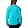 image:imageColumbia Womens Tidal Tee II Long Sleeve HoodieTurquoiseWhite Logo