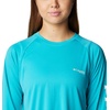 image:imageColumbia Womens Tidal Tee II Long Sleeve HoodieTurquoiseWhite Logo