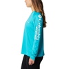image:imageColumbia Womens Tidal Tee II Long Sleeve HoodieTurquoiseWhite Logo
