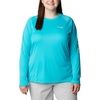 image:imageColumbia Womens Tidal Tee II Long Sleeve HoodieTurquoiseWhite Logo