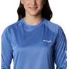 image:imageColumbia Womens Tidal Tee II Long Sleeve HoodieVivid Blue HeatherWhite Logo
