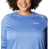 image:imageColumbia Womens Tidal Tee II Long Sleeve HoodieVivid Blue HeatherWhite Logo