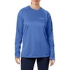image:imageColumbia Womens Tidal Tee II Long Sleeve HoodieVivid Blue HeatherWhite Logo