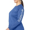 image:imageColumbia Womens Tidal Tee II Long Sleeve HoodieVivid Blue HeatherWhite Logo