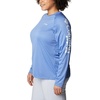 image:imageColumbia Womens Tidal Tee II Long Sleeve HoodieVivid Blue HeatherWhite Logo