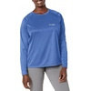 image:imageColumbia Womens Tidal Tee II Long Sleeve HoodieVivid Blue HeatherWhite Logo