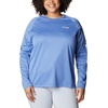 image:imageColumbia Womens Tidal Tee II Long Sleeve HoodieVivid Blue HeatherWhite Logo