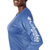 image:imageColumbia Womens Tidal Tee II Long Sleeve HoodieVivid Blue HeatherWhite Logo
