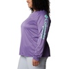 image:imageColumbia Womens Tidal Tee II Long Sleeve HoodieVivid Purple HeatherMint Cay Logo
