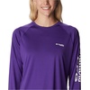 image:imageColumbia Womens Tidal Tee II Long Sleeve HoodieVivid PurpleWhite Logo