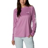 image:imageColumbia Womens Tidal Tee II Long Sleeve HoodieWild Fuchsia HeatherWhite