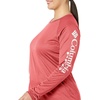 image:imageColumbia Womens Tidal Tee II Long Sleeve HoodieWinter Green HeatherWhite Logo