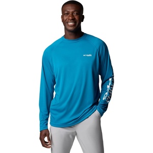 image:imageColumbia Mens PFG Terminal Tackle Long Sleeve ShirtBlue EchoWhite Logo