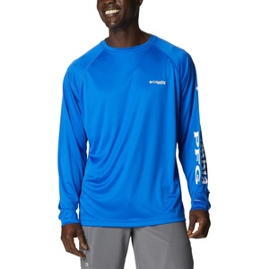 image:imageColumbia Mens PFG Terminal Tackle Long Sleeve ShirtBlue MacawWhite Logo