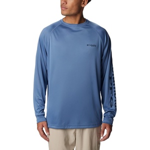 image:imageColumbia Mens PFG Terminal Tackle Long Sleeve ShirtBluestoneCollegiate Navy Logo