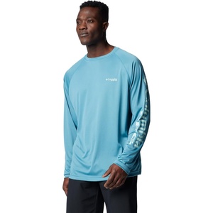 image:imageColumbia Mens PFG Terminal Tackle Long Sleeve ShirtCanyon BlueIcy Morn Logo