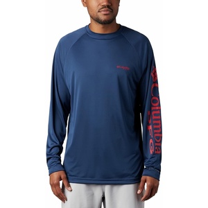 image:imageColumbia Mens PFG Terminal Tackle Long Sleeve ShirtCarbonRed Spark Logo