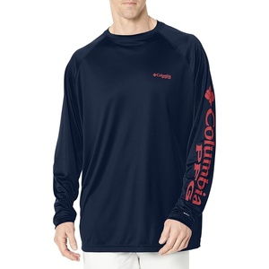 image:imageColumbia Mens PFG Terminal Tackle Long Sleeve ShirtCollegiate NavySunset Red Logo