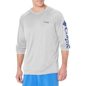 image:imageColumbia Mens PFG Terminal Tackle Long Sleeve ShirtCool GreyVivid Blue Logo