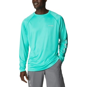 image:imageColumbia Mens PFG Terminal Tackle Long Sleeve ShirtElectric TurquoiseCool Grey Logo