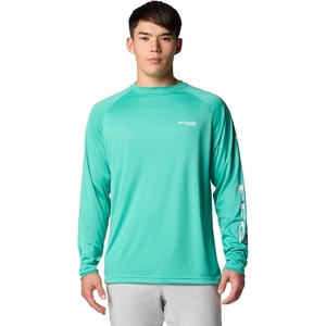 image:imageColumbia Mens PFG Terminal Tackle Long Sleeve ShirtGlaze GreenWhite Logo