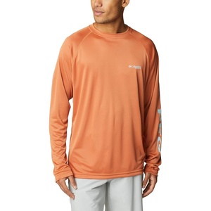 image:imageColumbia Mens PFG Terminal Tackle Long Sleeve ShirtIsland OrangeSpring Blue Logo