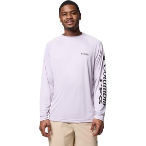 image:imageColumbia Mens PFG Terminal Tackle Long Sleeve ShirtLavender PearlBlack Logo