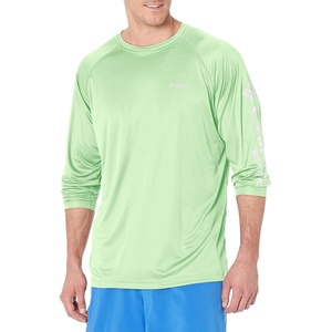 image:imageColumbia Mens PFG Terminal Tackle Long Sleeve ShirtLime GlowWhite Logo