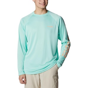 image:imageColumbia Mens PFG Terminal Tackle Long Sleeve ShirtMint CayBright Nectar Logo