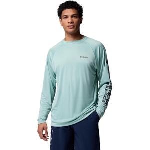 image:imageColumbia Mens PFG Terminal Tackle Long Sleeve ShirtMisty JadeShark Logo