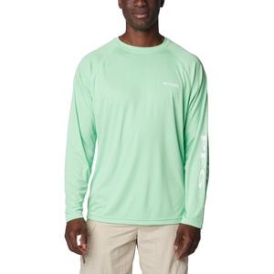 image:imageColumbia Mens PFG Terminal Tackle Long Sleeve ShirtOcean MintWhite Logo