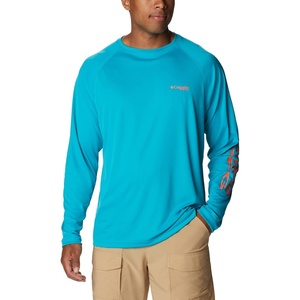 image:imageColumbia Mens PFG Terminal Tackle Long Sleeve ShirtOcean TealCorange Logo