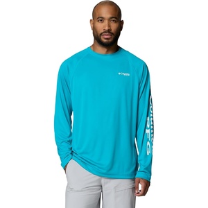 image:imageColumbia Mens PFG Terminal Tackle Long Sleeve ShirtOcean TealWhite Logo