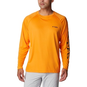 image:imageColumbia Mens PFG Terminal Tackle Long Sleeve ShirtOrange BlastBlack Logo