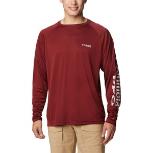 image:imageColumbia Mens PFG Terminal Tackle Long Sleeve ShirtRed JasperCool Grey Logo